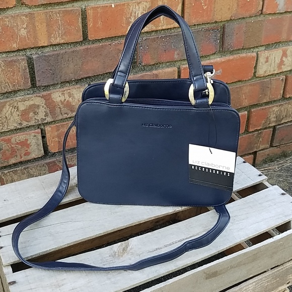 navy leather crossbody